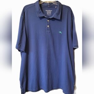 Tommy Bahama Shirt XXXL Blue Polo Quiet Luxury Old Money Resortwear